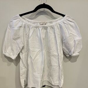 LOFT White Off-Shoulder Top